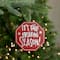 5" Red Octagonal It's the Freaking Season Wooden Sign Christmas Ornament